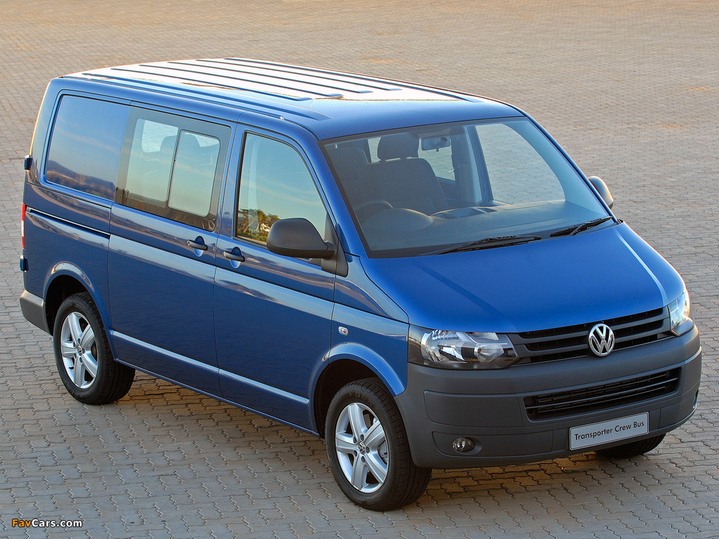 Pictures of Volkswagen T5 Transporter Crew Bus ZA-spec 2009 (1024 x 768)