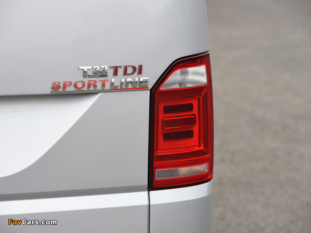 Images of Volkswagen Transporter Sportline UK-spec (T6) 2016 (640 x 480)