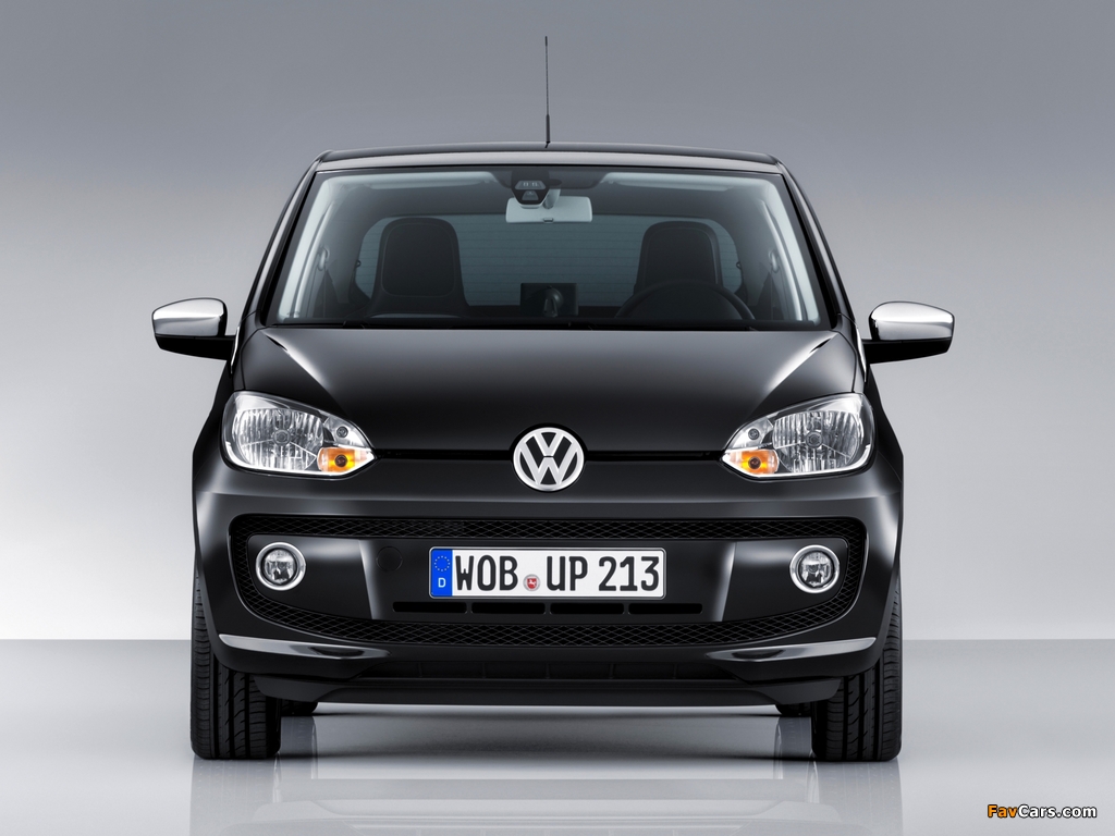 Volkswagen up! Black 3-door 2011 pictures (1024 x 768)