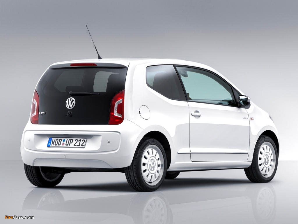 Volkswagen up! White 3-door 2011 pictures (1024 x 768)