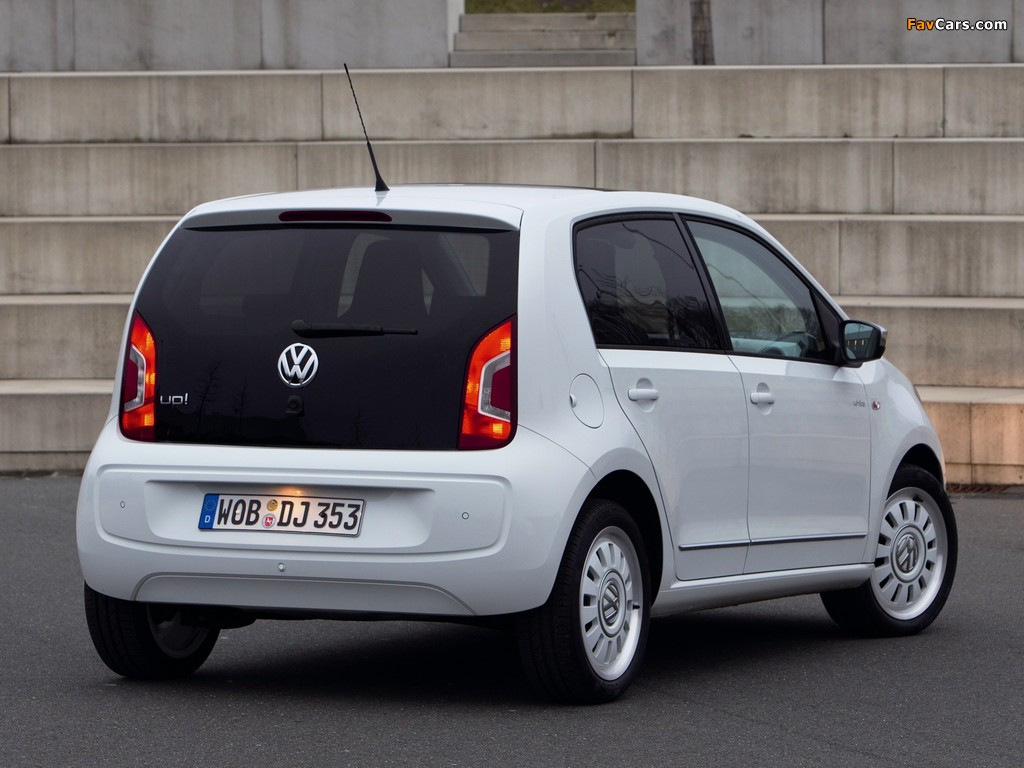 Volkswagen up! White 5-door 2012 wallpapers (1024 x 768)