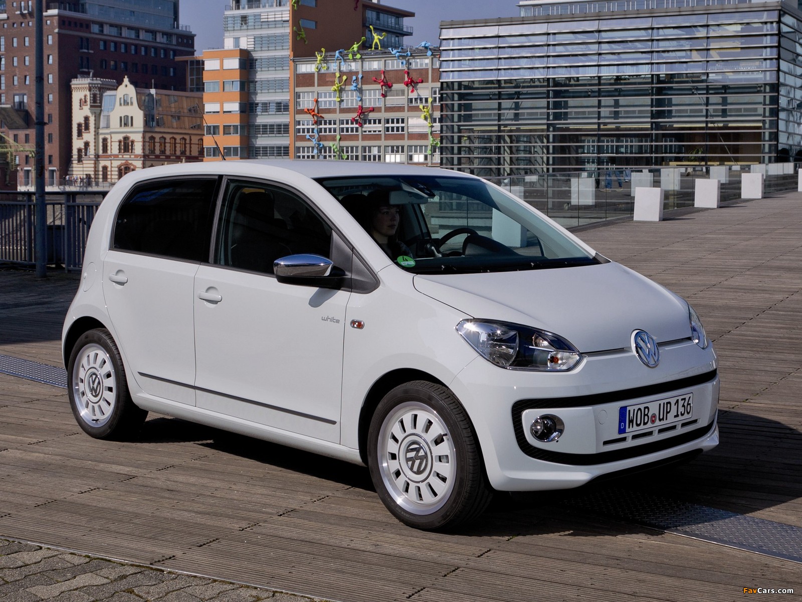 Volkswagen up! White 5-door 2012 wallpapers (1600 x 1200)