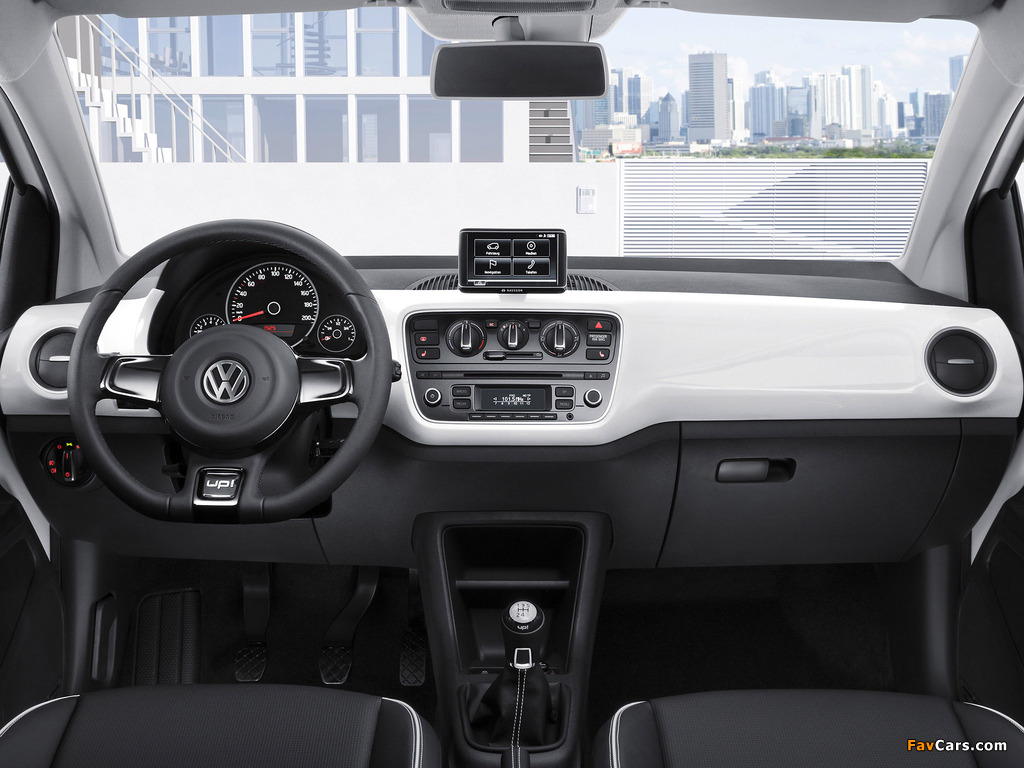 Volkswagen up! White 3-door 2011 wallpapers (1024 x 768)