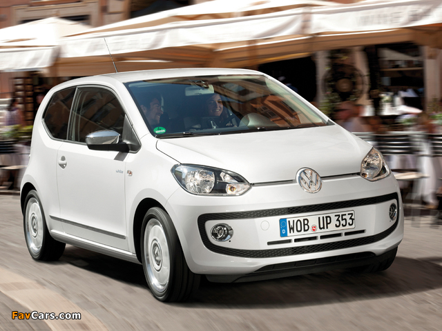 Volkswagen up! White 3-door 2011 wallpapers (640 x 480)