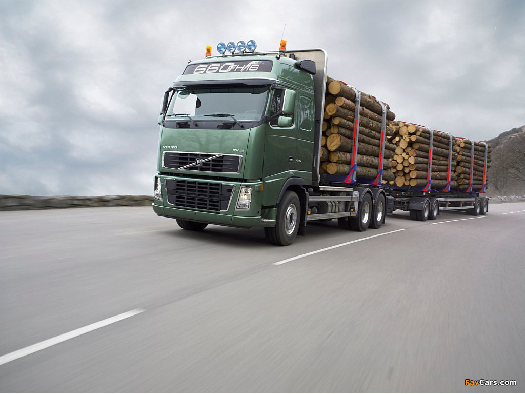 Volvo FH16 Timber Truck 2003–08 wallpapers (1024 x 768)