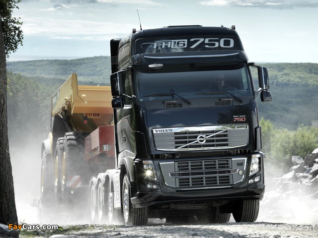 Volvo FH16 750 8x4 2011–12 wallpapers (640 x 480)