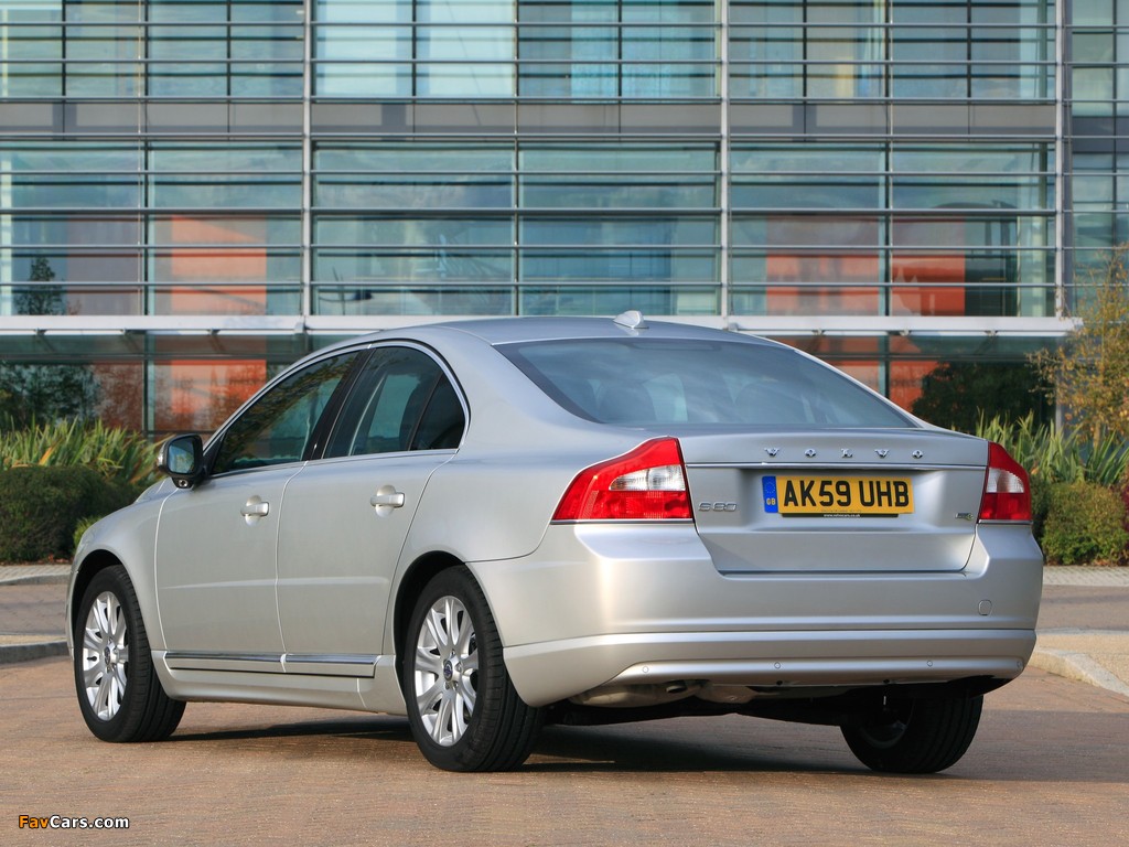 Volvo S80 DRIVe Efficiency UK-spec 2009–11 images (1024 x 768)