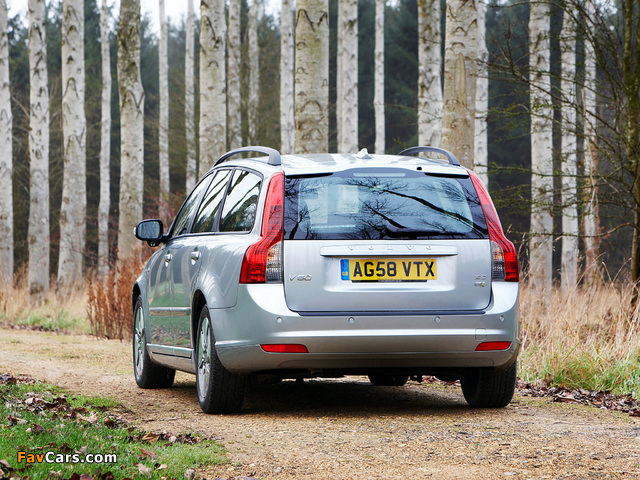 Volvo V50 DRIVe UK-spec 2009 wallpapers (640 x 480)