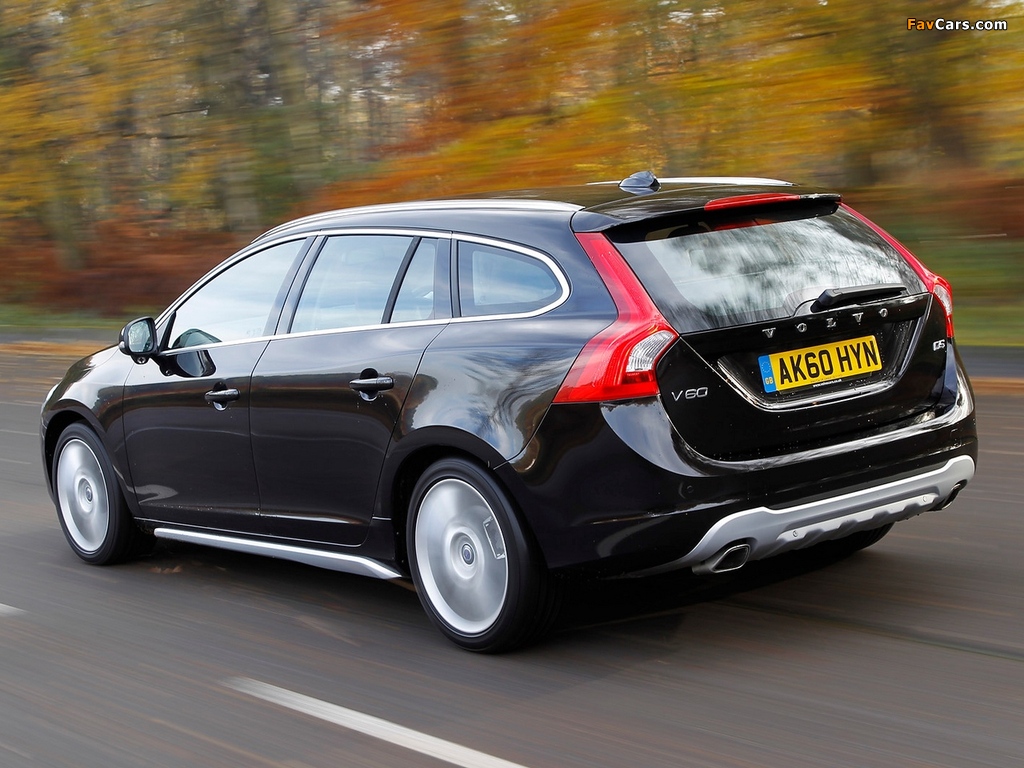 Volvo V60 D5 UK-spec 2010–13 wallpapers (1024 x 768)