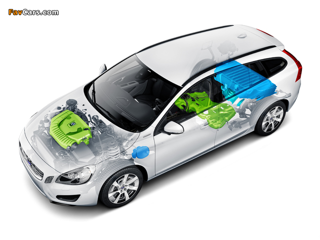 Volvo V60 Plug-in Hybrid Prototype 2011 wallpapers (640 x 480)