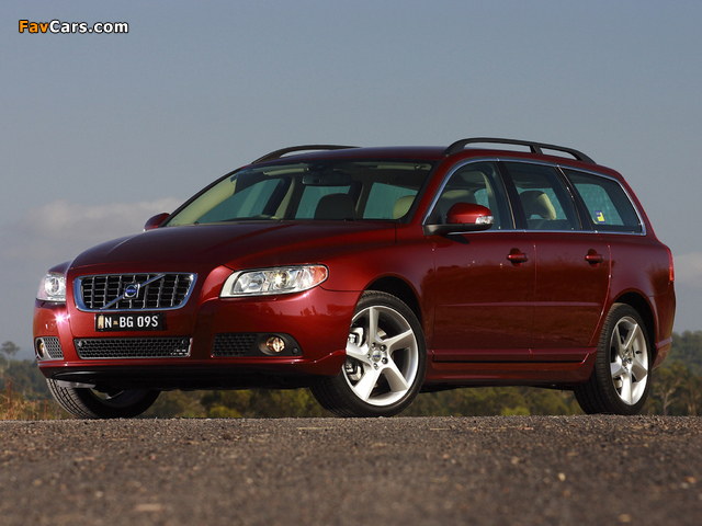 Volvo V70 T6 AU-spec 2008–13 wallpapers (640 x 480)